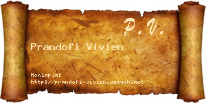 Prandofi Vivien névjegykártya